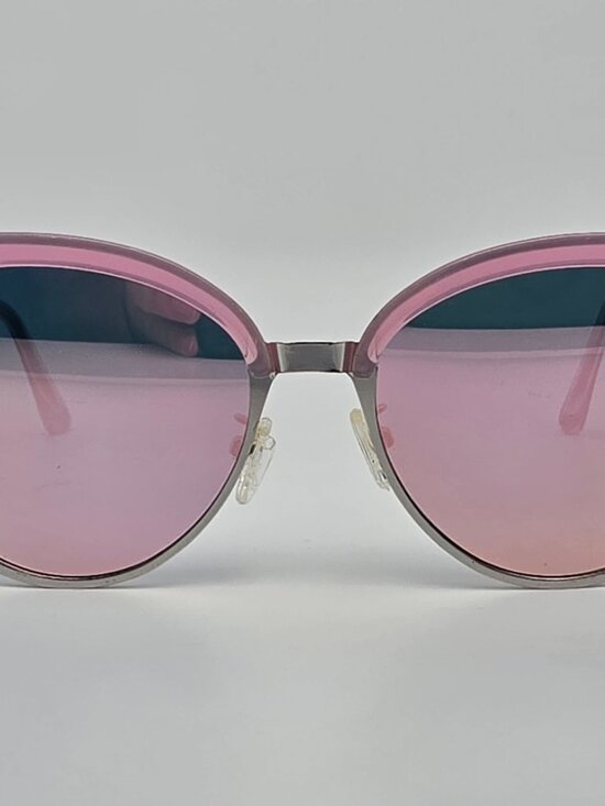 Quay Australia Star Dust Silver Pink Frame Pink Mirror Lens Cat Eye Sunglasses main image 12